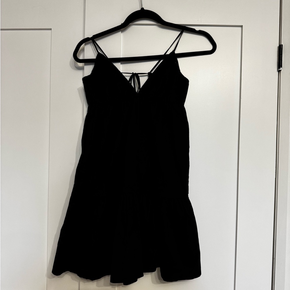 Zara Black Spaghetti Strap Mini Sundress